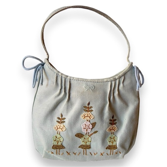 Anya Hindmarch Handbags - Anya Hindmarch Leather Lined Appliqué Floral Mini Bag